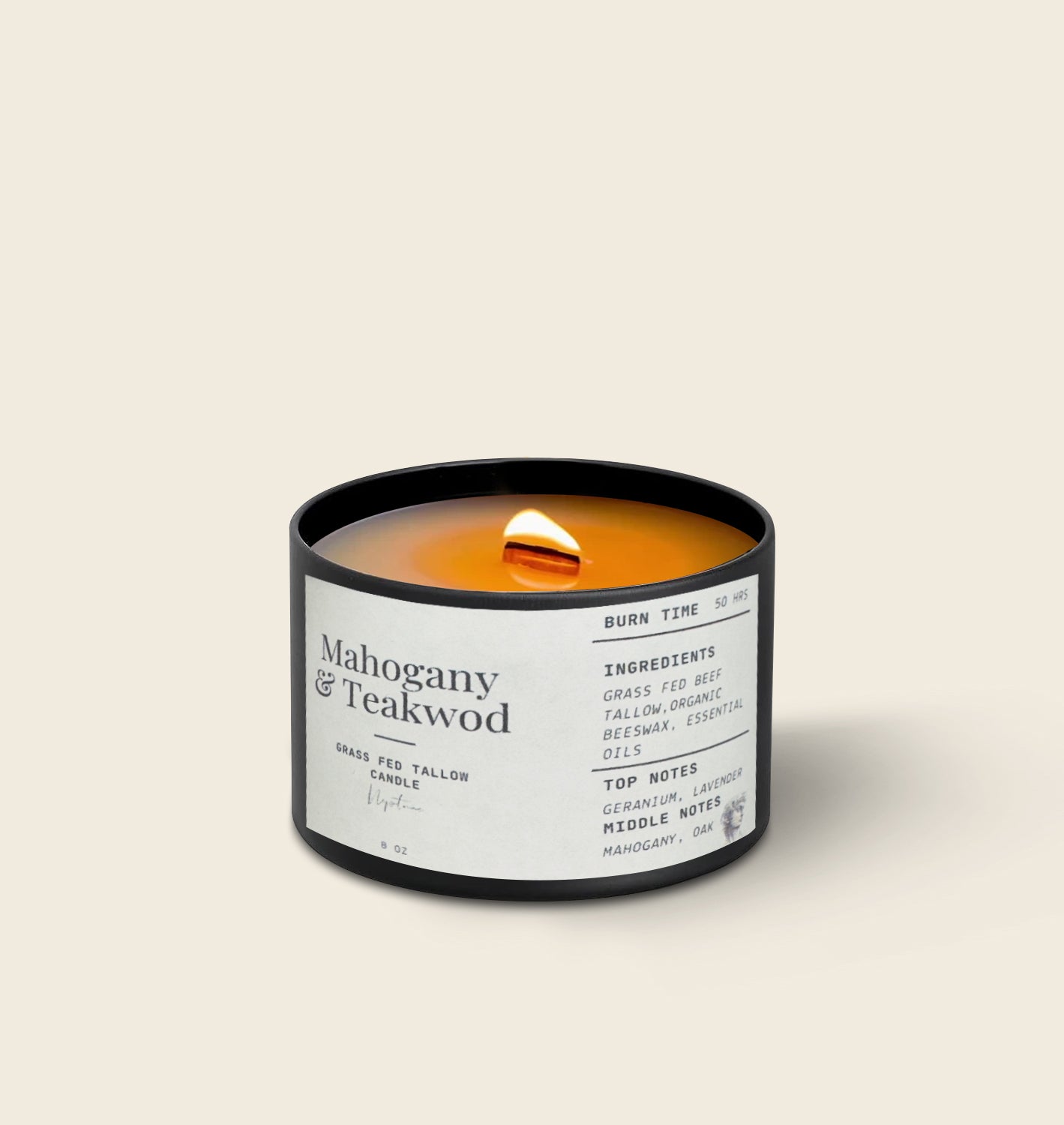 Neptune Grass Fed Tallow Candle