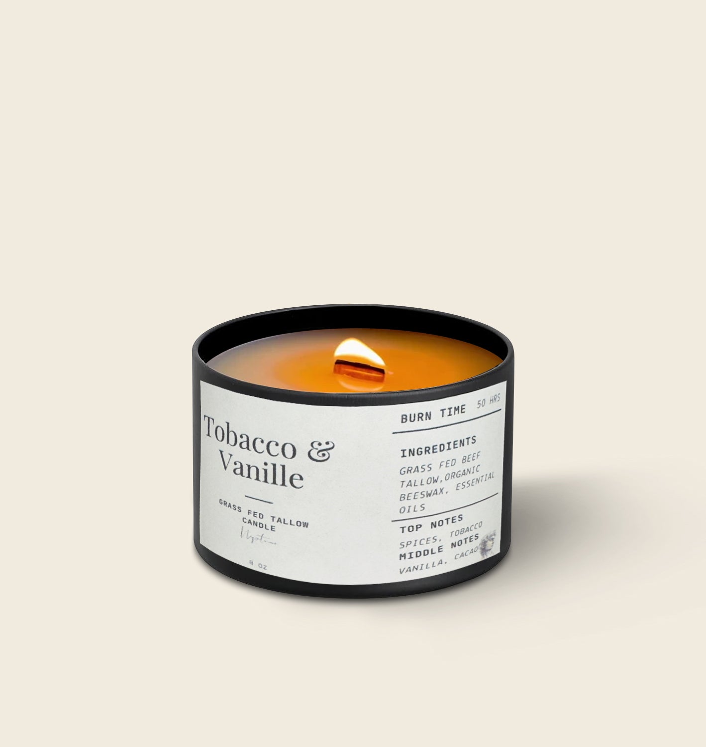 Neptune Grass Fed Tallow Candle